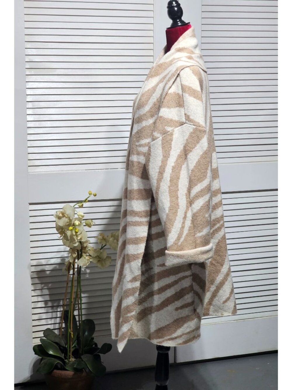 Anthropologie Women's Beige The Mariel Longline Cardigan Sweater Size O/S 2983 - Picture 5 of 12